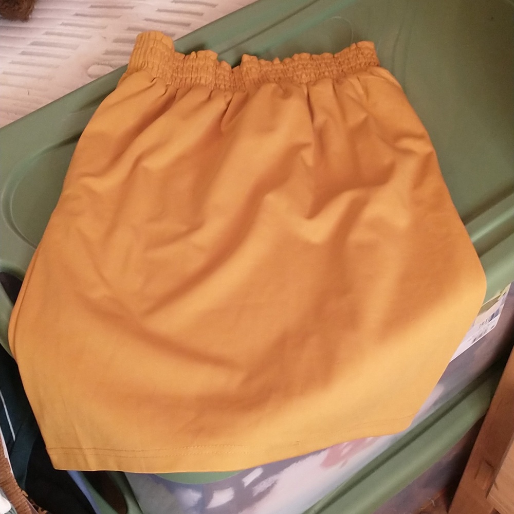Yellow Paperbag Pencil Skirt